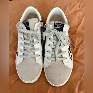 Vintage Havana Leopard Print Cowhide Sneakers